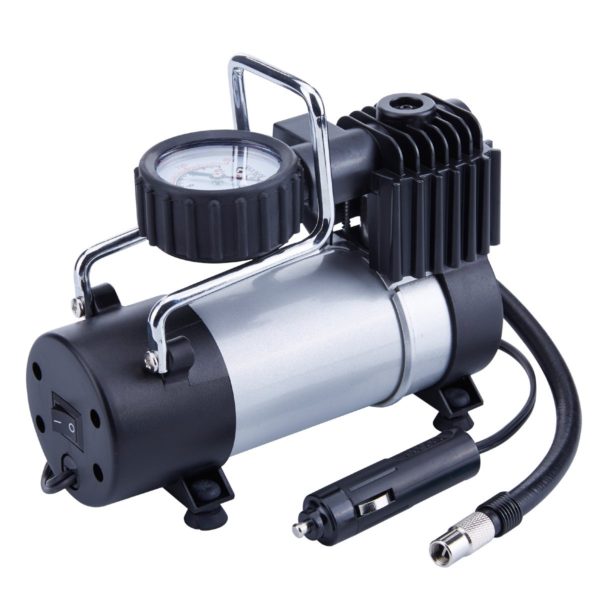 Portable Air Compressor TIREWELL 12V Digital Tyre Inflator Auto Metal Pump with LED Light and 3 Nozzles 
